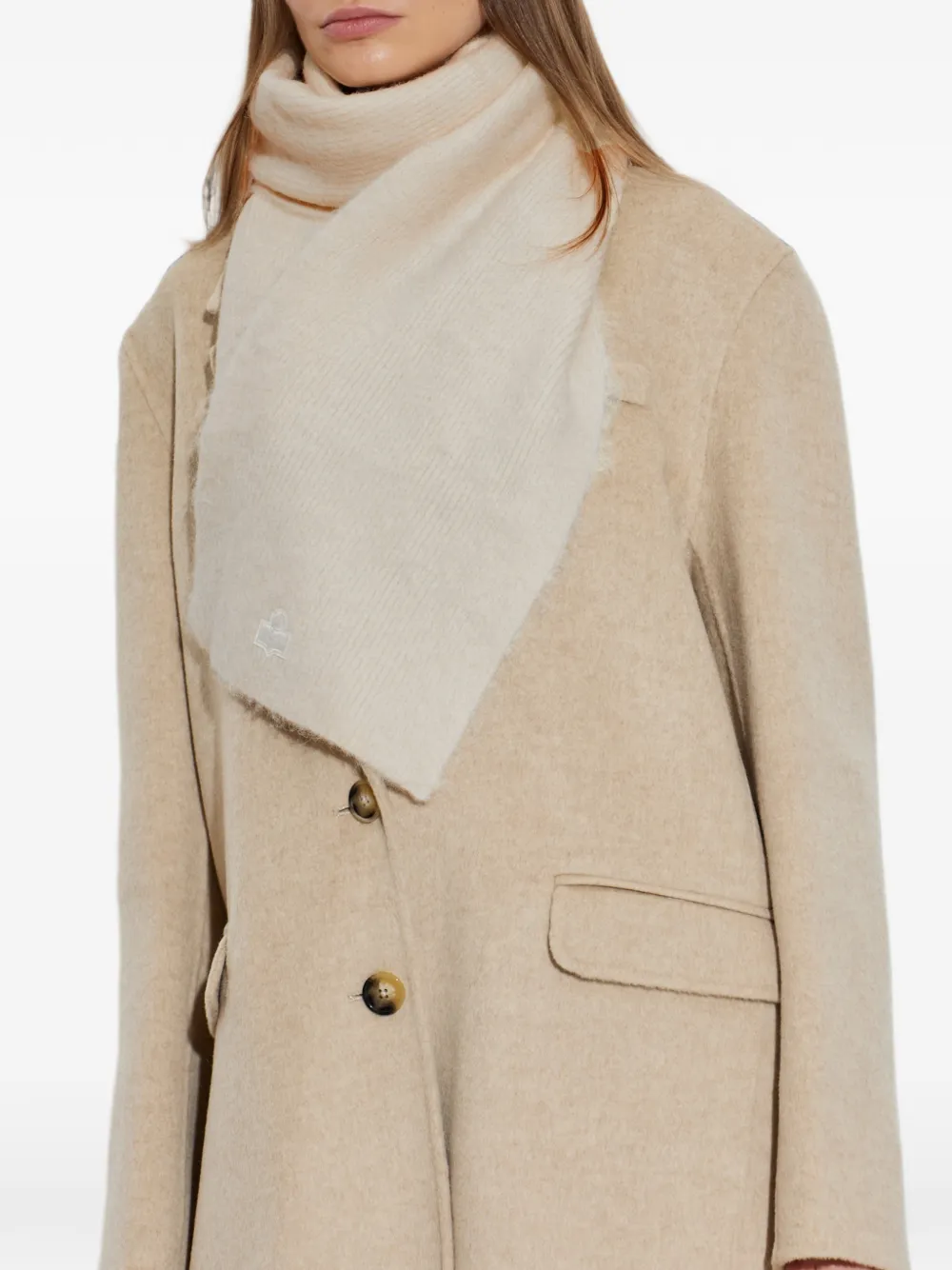 ISABEL MARANT Peliz alpaca sjaal Beige