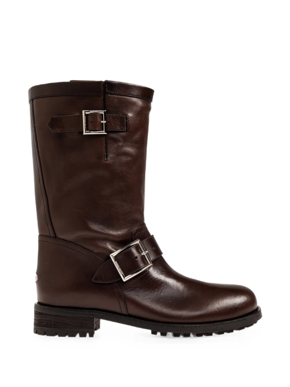Jimmy Choo Biker Mid buckle-strap boots - Marrone
