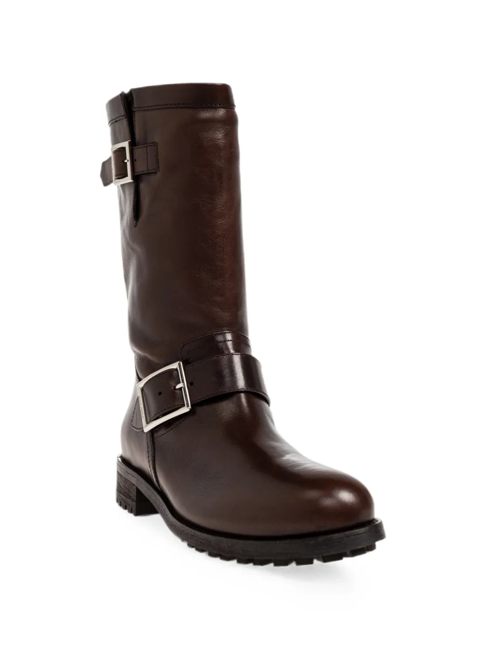 Jimmy Choo Biker Mid laarzen met gespbandje Bruin