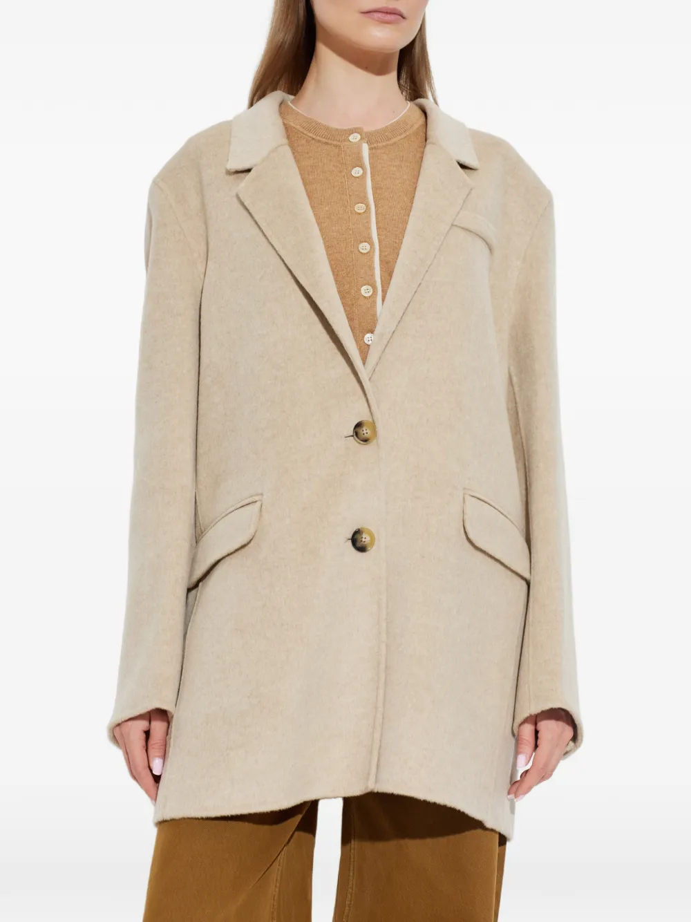 ISABEL MARANT Colbya oversized coat Beige