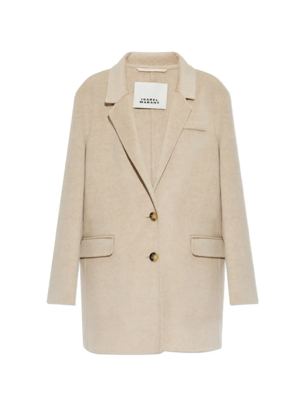 ISABEL MARANT Colbya notched-lapel coat - Toni neutri