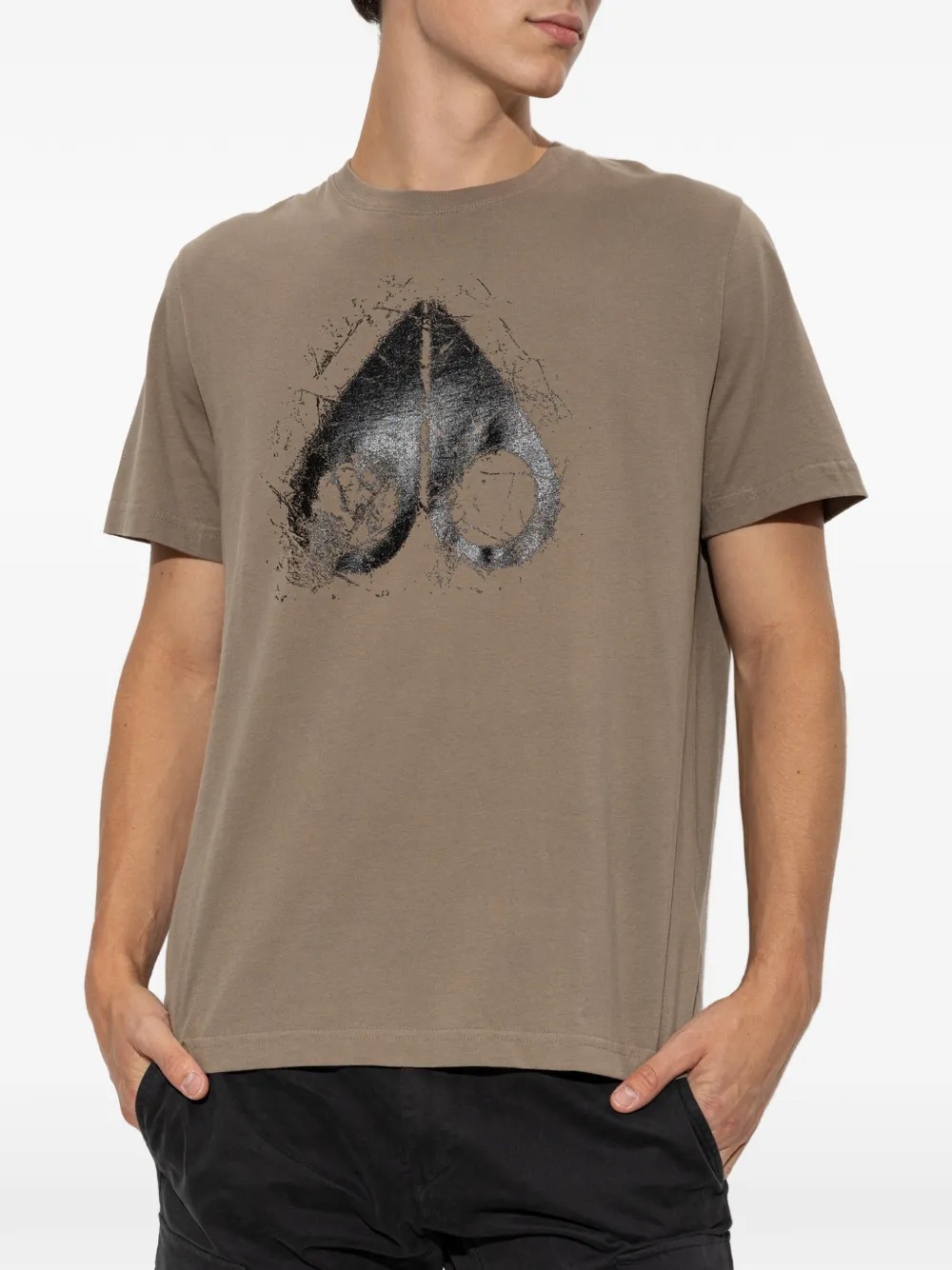 Moose Knuckles T-shirt met logoprint Bruin