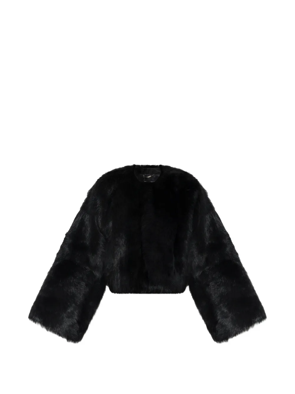 Dolce & Gabbana lamb-fur cropped coat - Schwarz