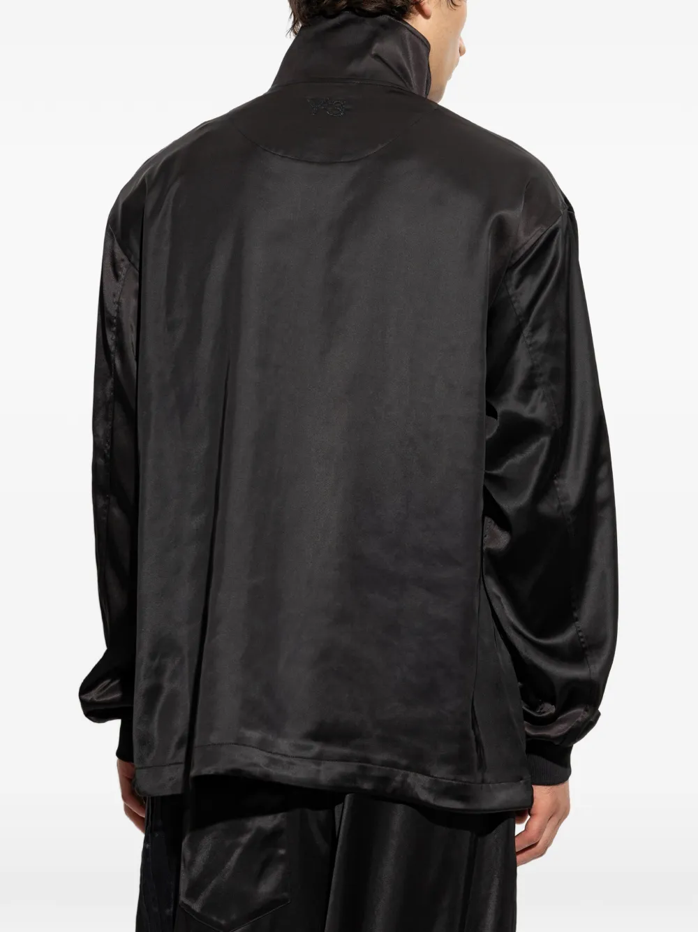 Y-3 Satijnen 3-Stripes trainingstop met kleurverloop Zwart