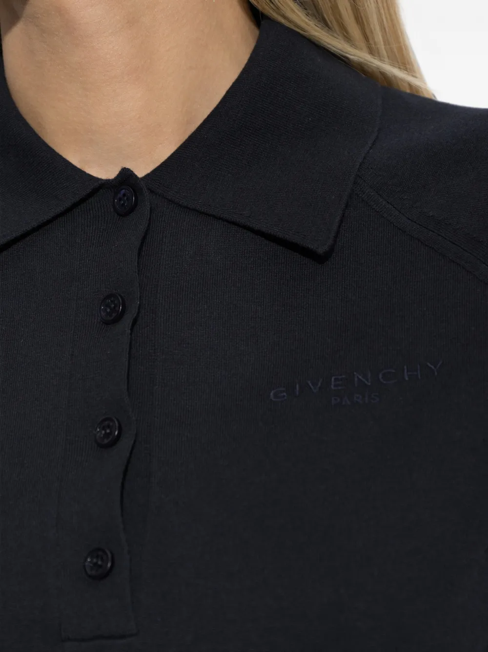 Givenchy Polojurk van katoen en zijde Zwart