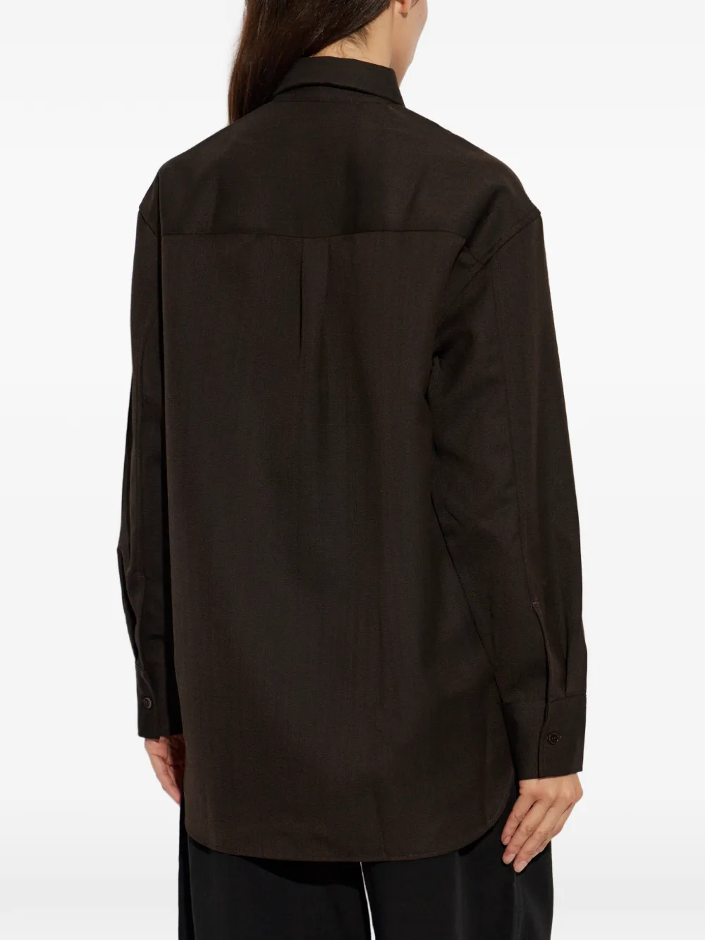 Studio Nicholson Rouen wollen blouse Bruin