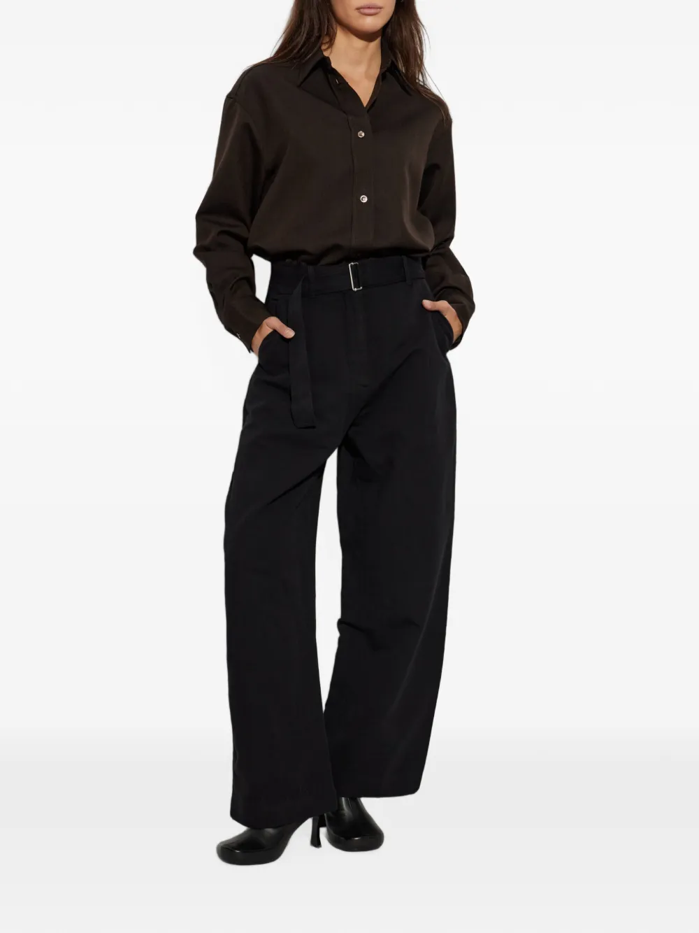 Studio Nicholson Rouen wollen blouse Bruin