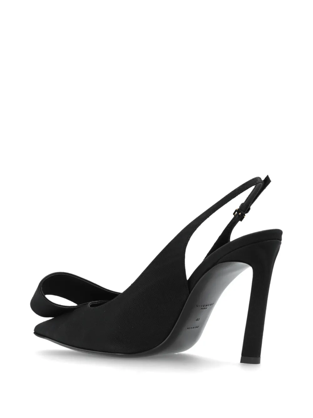 Givenchy Twisted Ribbon slingback pumps in moiré fabric Zwart