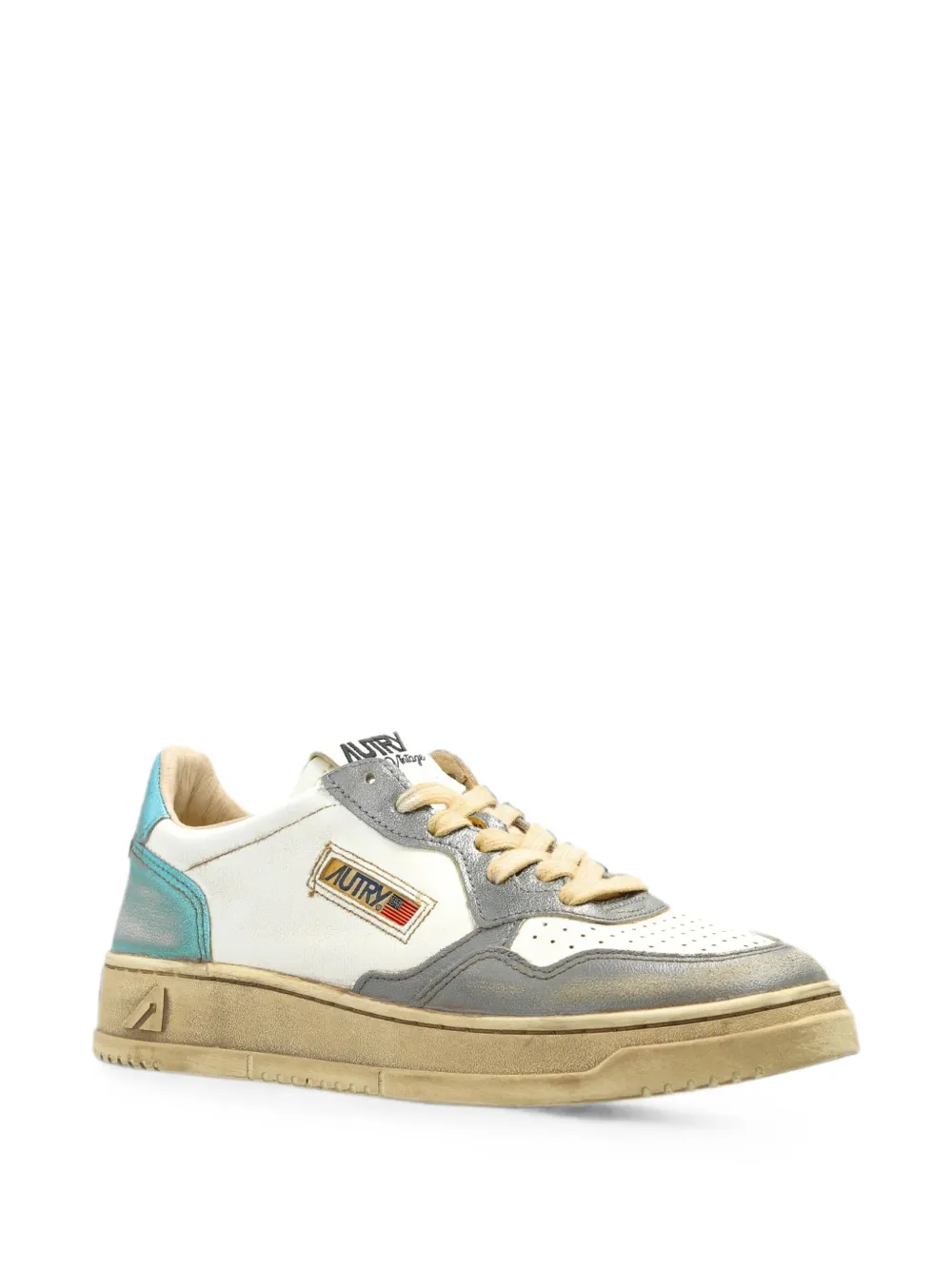 Autry Medalist Low Super Vintage leren sneakers Wit