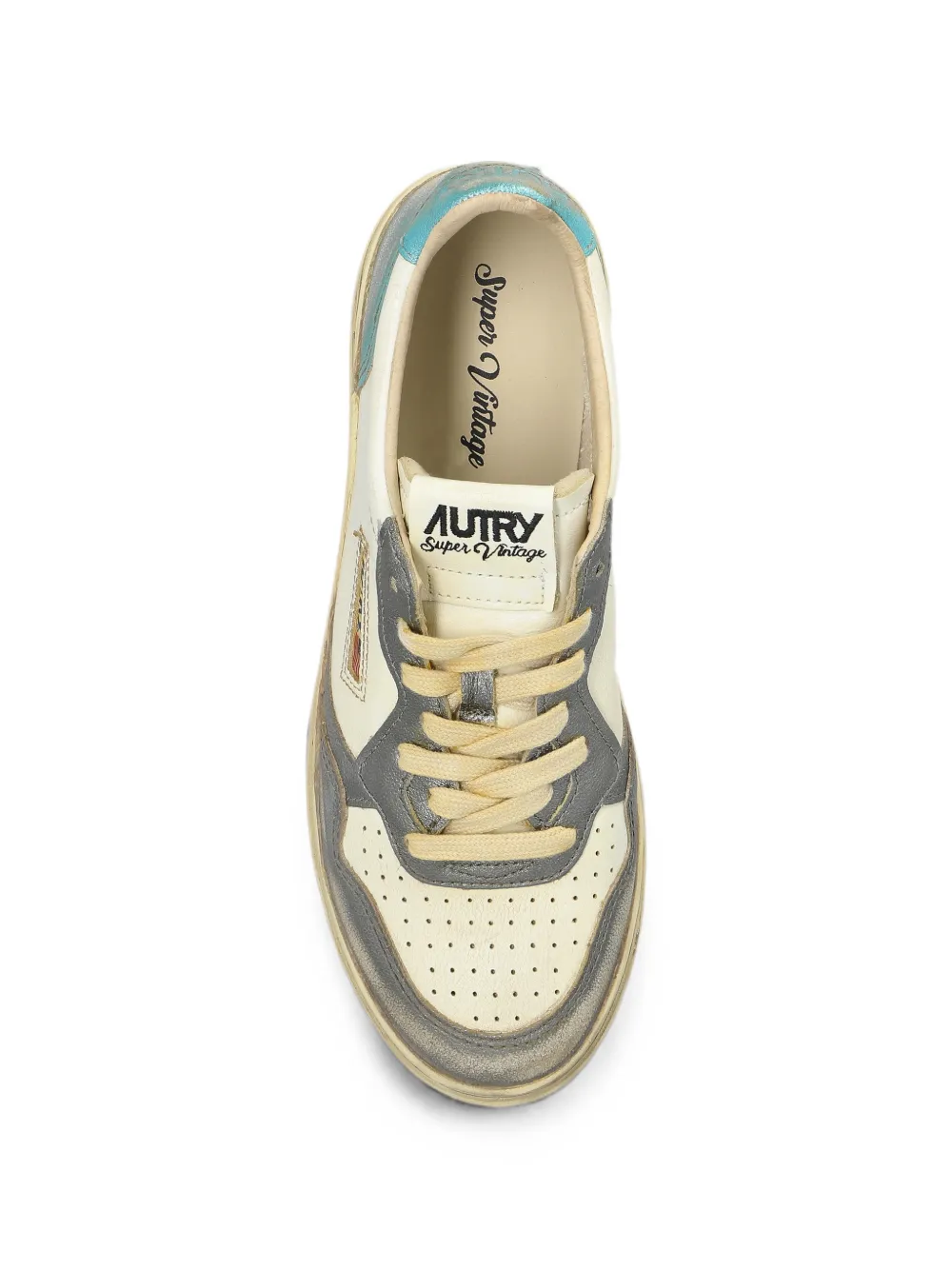 Autry Medalist Low Super Vintage leren sneakers Wit