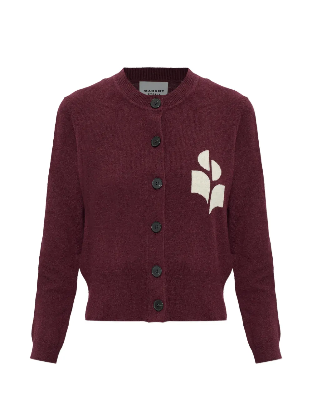 MARANT ÉTOILE logo-patch button-up cardigan - Rot