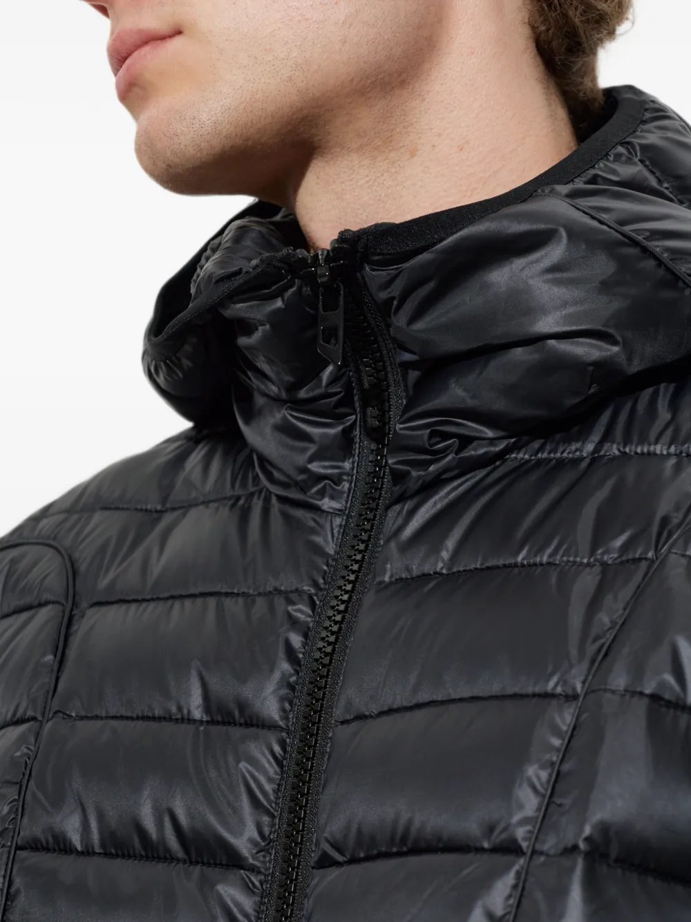 Diesel Donsjack met tonale afwerking Zwart