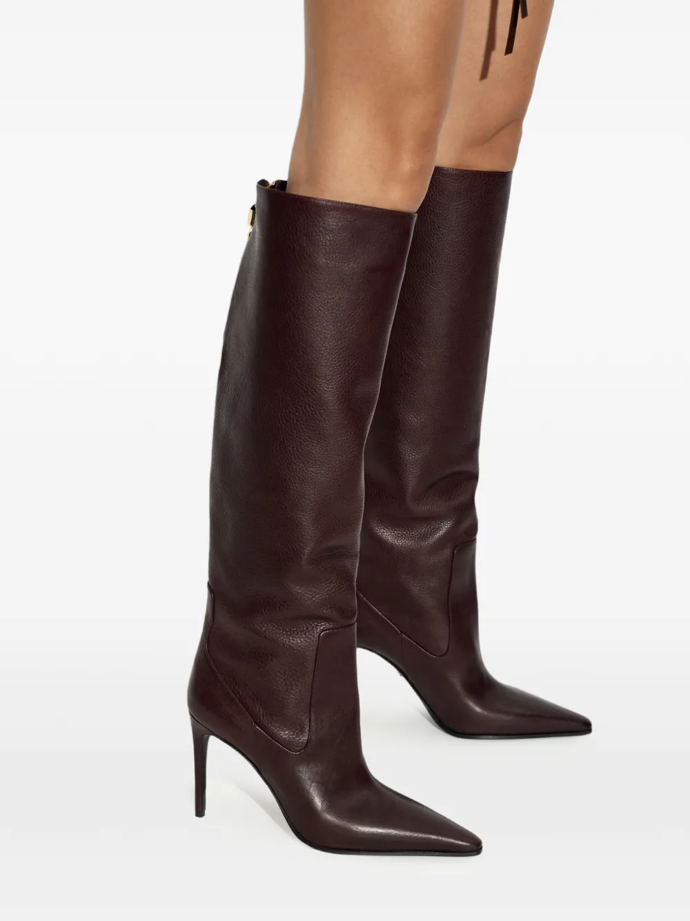 DSQUARED2 leather heeled boots Bruin