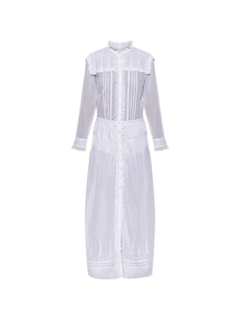 MARANT ÉTOILE Besticktes Maxikleid mit Rüschen - Weiß