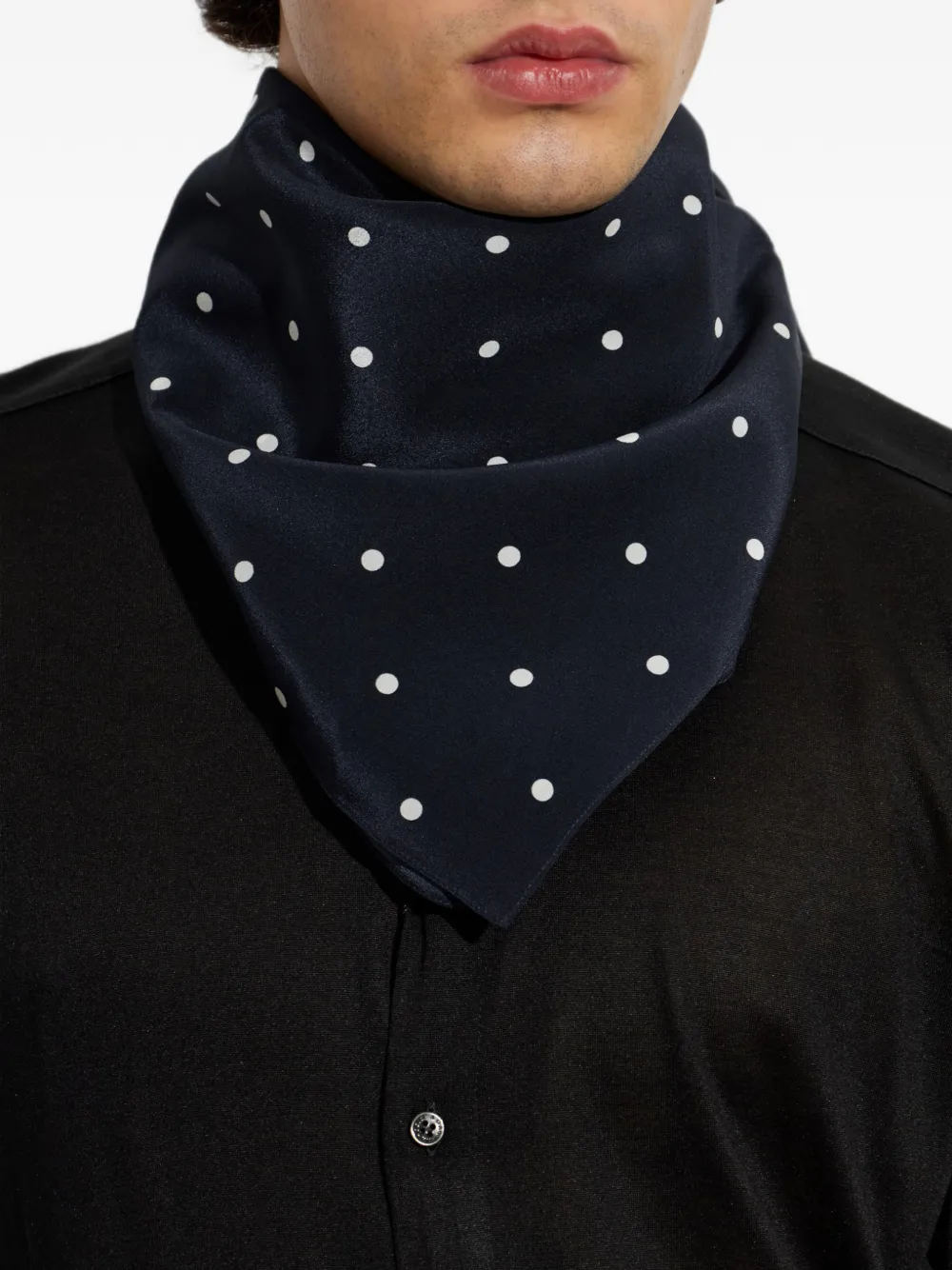 Dolce & Gabbana Sjaal met stippen Blauw