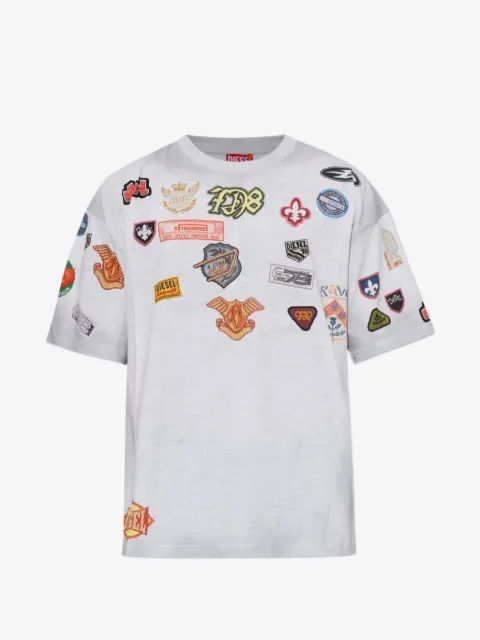 Diesel cotton T-shirt with all-over patches print