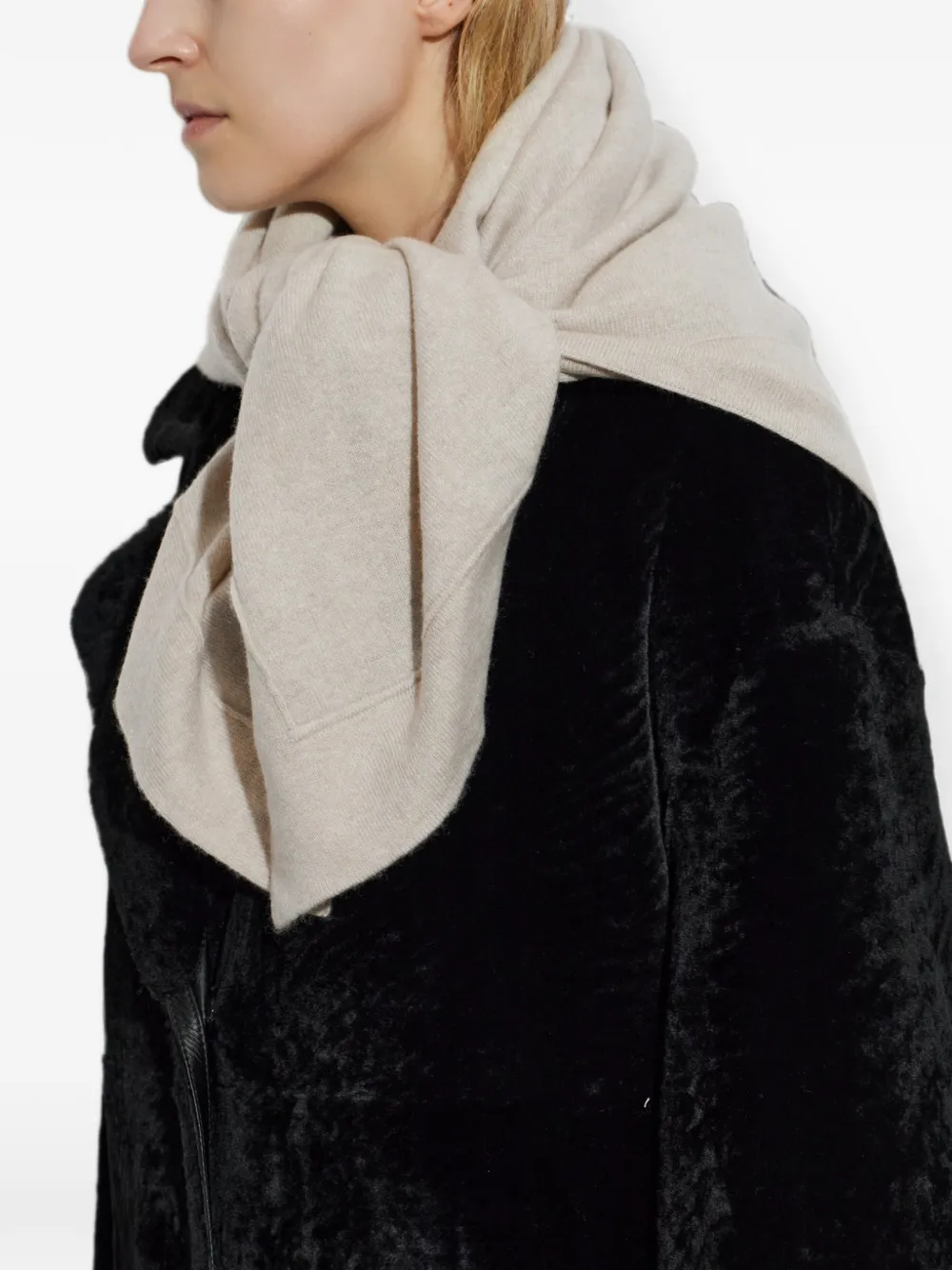 Lisa Yang Frieda kasjmier sjaal Beige