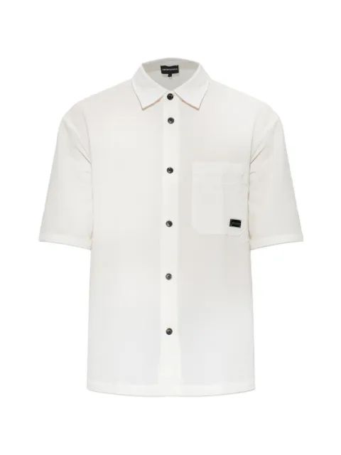 Emporio Armani logo-patch short-sleeve shirt
