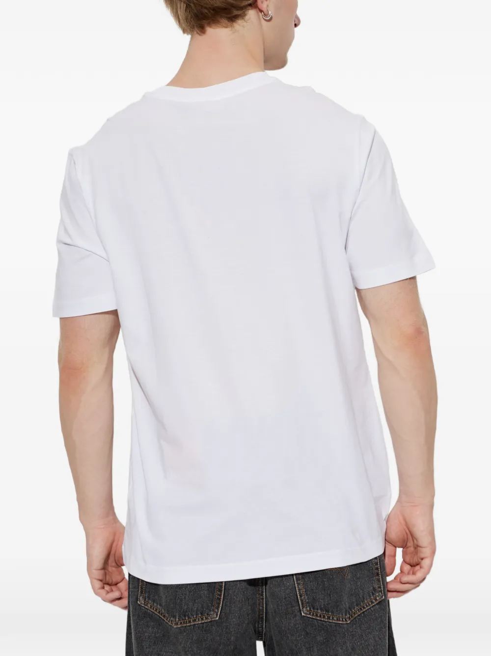 Diesel T-Adjust-AA9 T-shirt met logo-print Wit