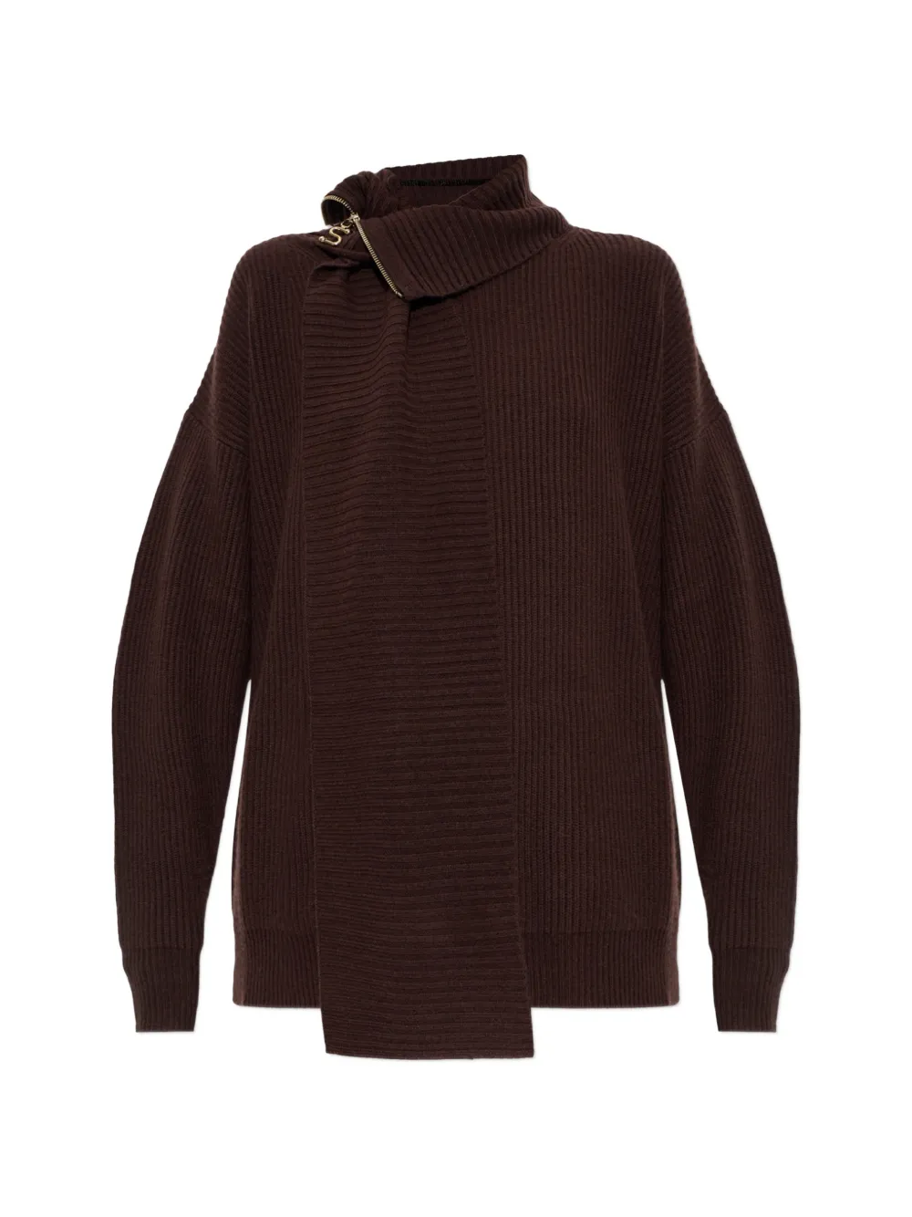 Sportmax Feltro zip-fastening sweater - Braun