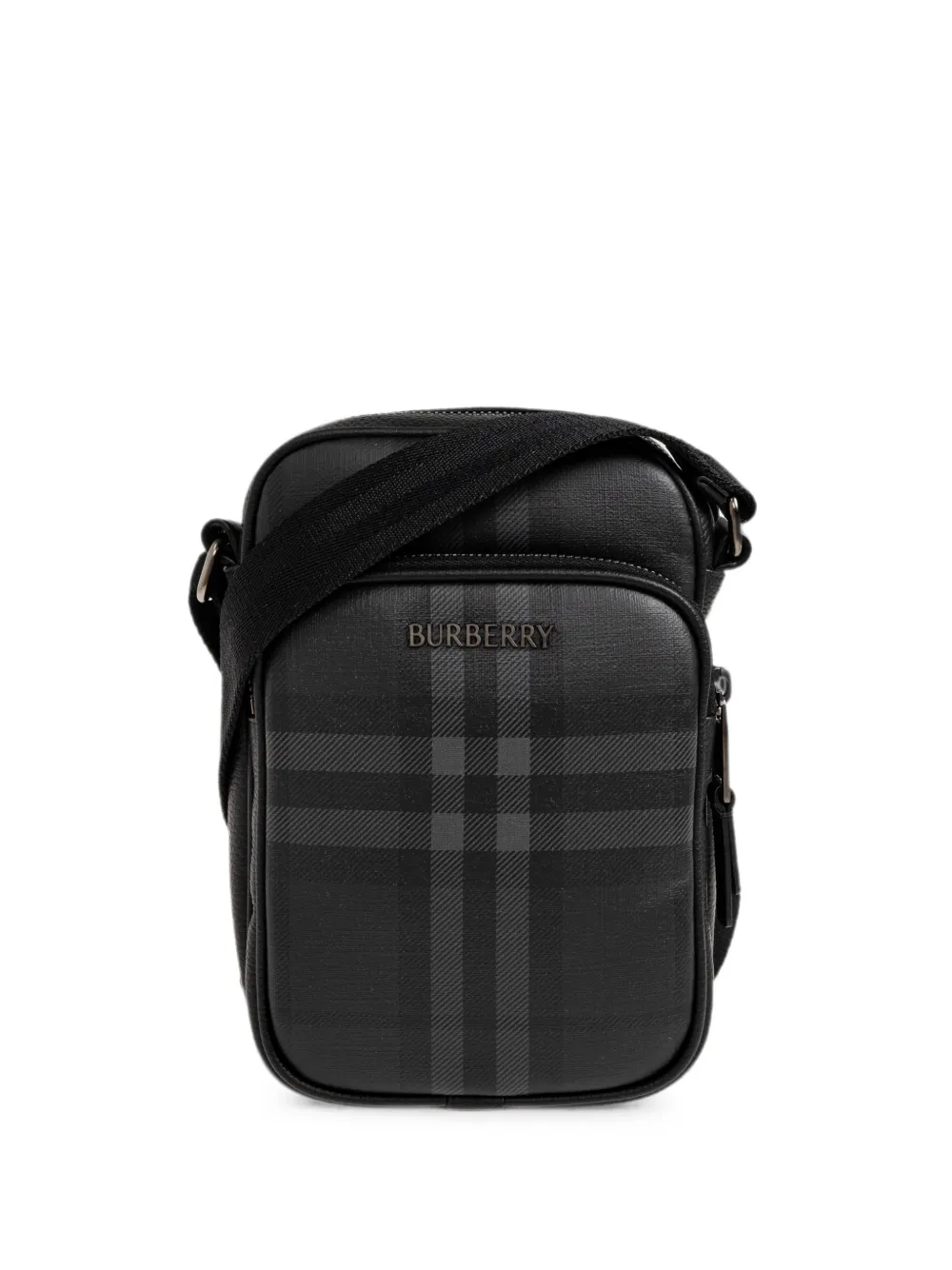Burberry mini City Check crossbody bag - Nero