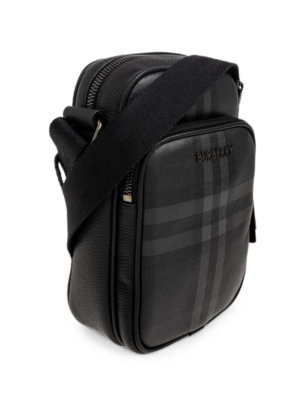 Burberry City Check mini-crossbodytas Zwart