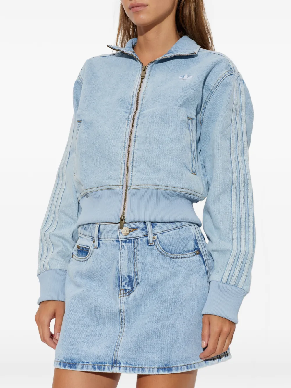 adidas Firebird denim tracktop Blauw