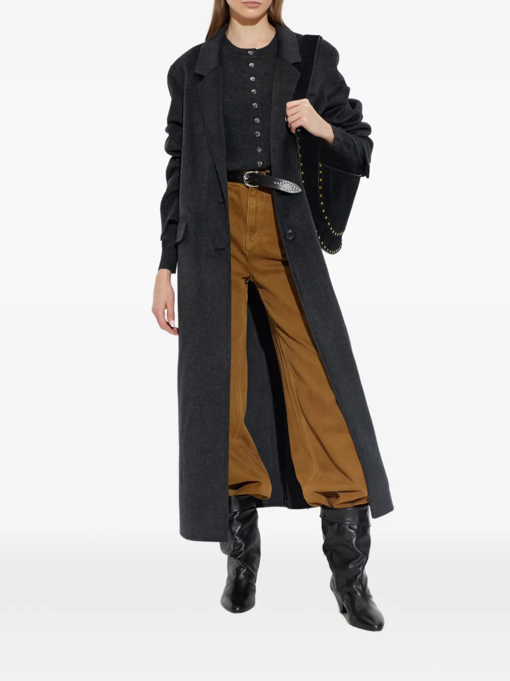 ISABEL MARANT Idesia vest met knopen Grijs