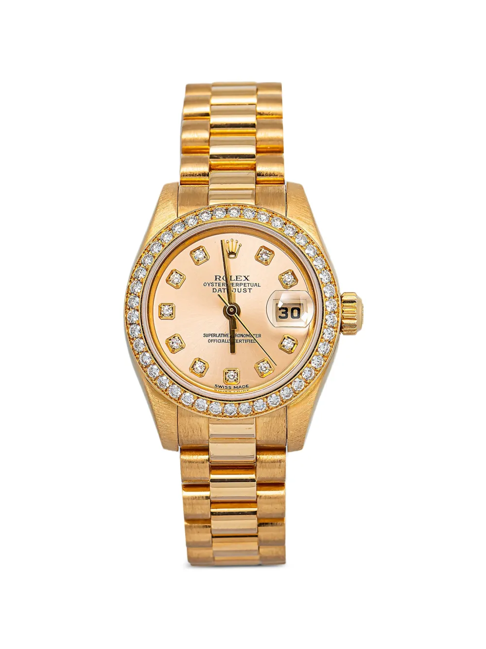 Rolex Lady-Datejust diamond 26mm watch - Gold