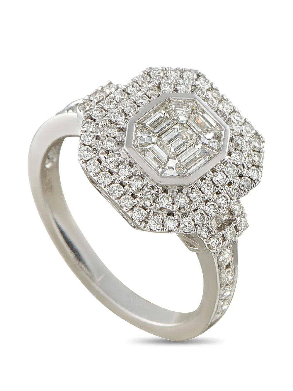 LB Exclusive diamond halo ring - Silber
