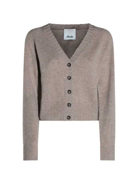 Allude V-neck button-down cardigan