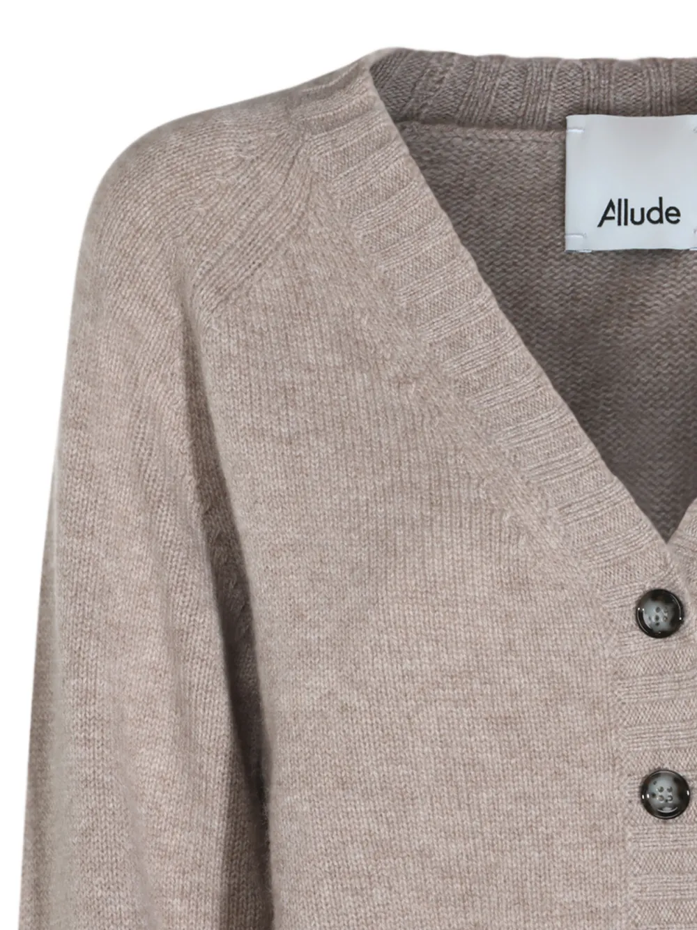 Allude Button-down vest met V-hals Beige