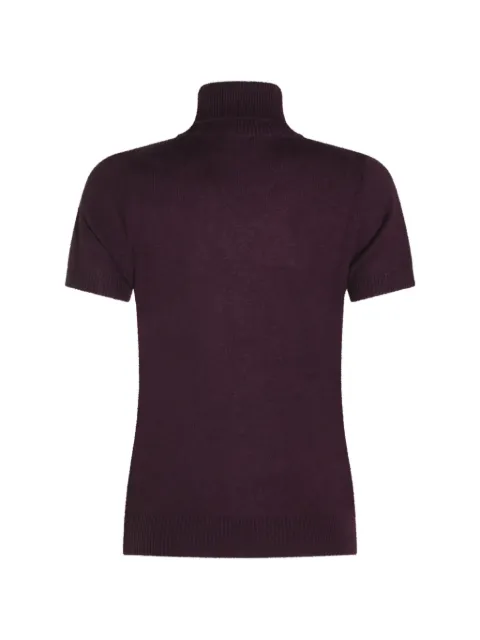 Allude short-sleeve roll-neck sweater