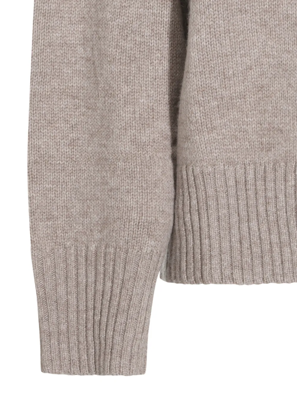Allude Ribgebreide trui met raglan mouwen Beige