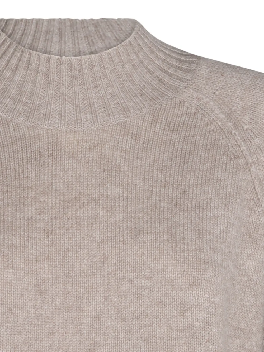 Allude Ribgebreide trui met raglan mouwen Beige