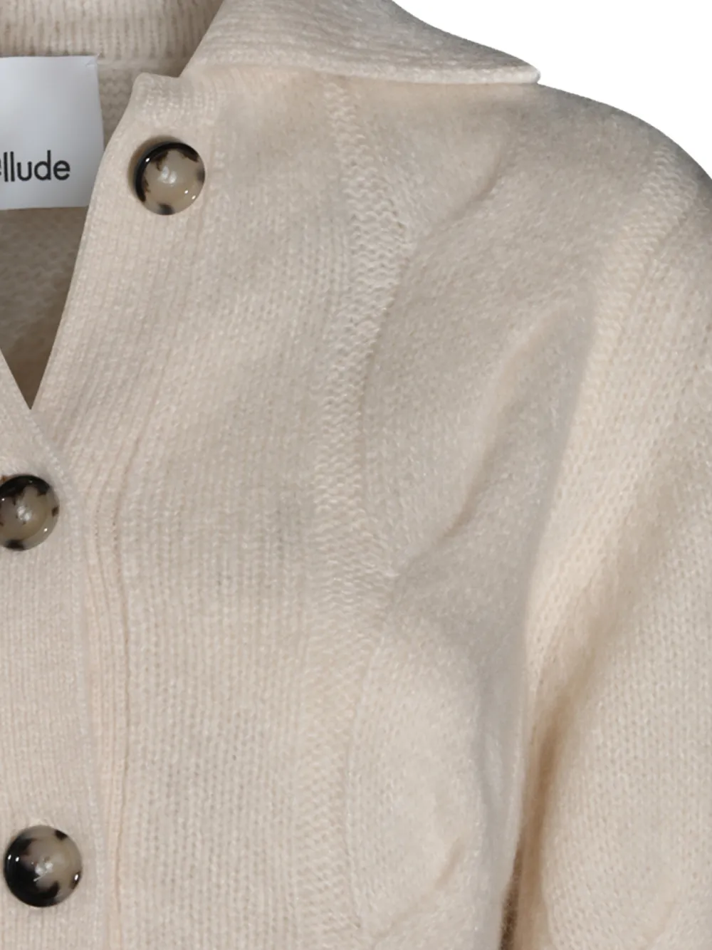 Allude Button-up vest Beige