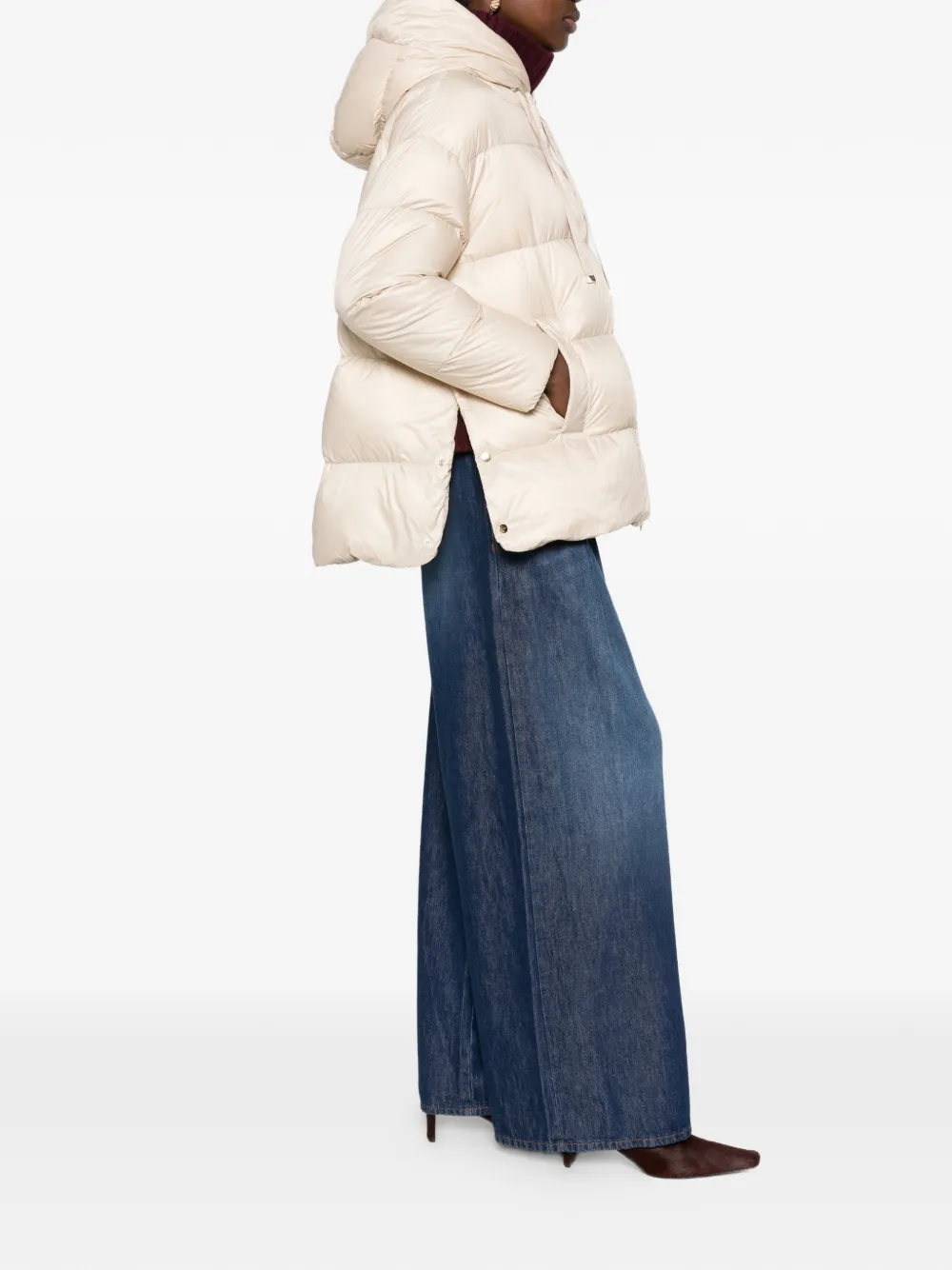 'S Max Mara quilted hooded jacket Beige