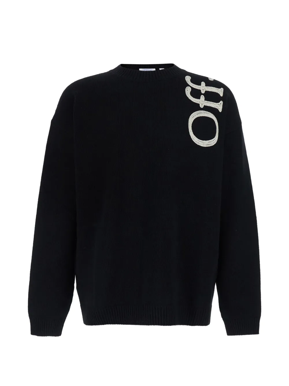 Off-White logo-embroidered knitted sweater