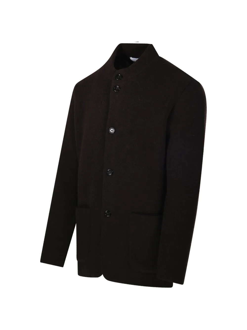 Lardini Jas met hoge hals en knopen Bruin