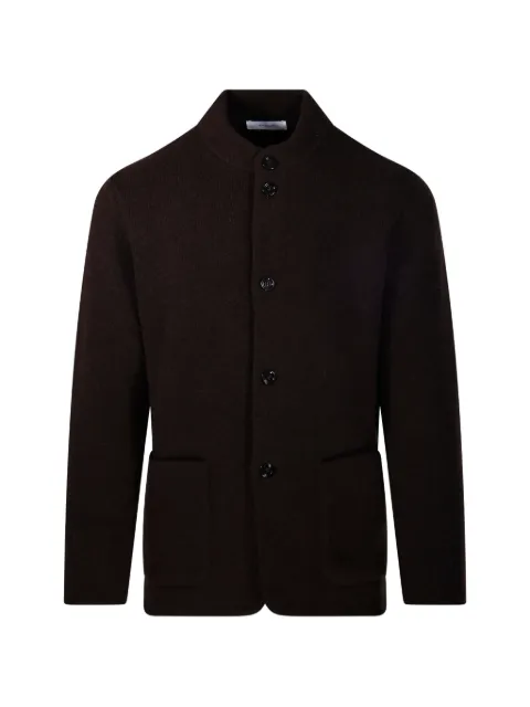 Lardini button-up high-neck coat