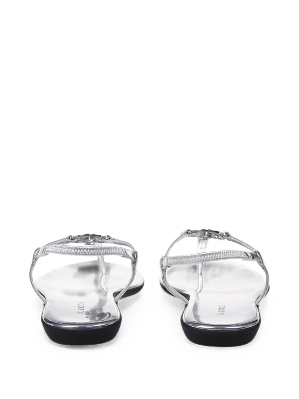 Gucci thong sandals with Interlocking G Zilver