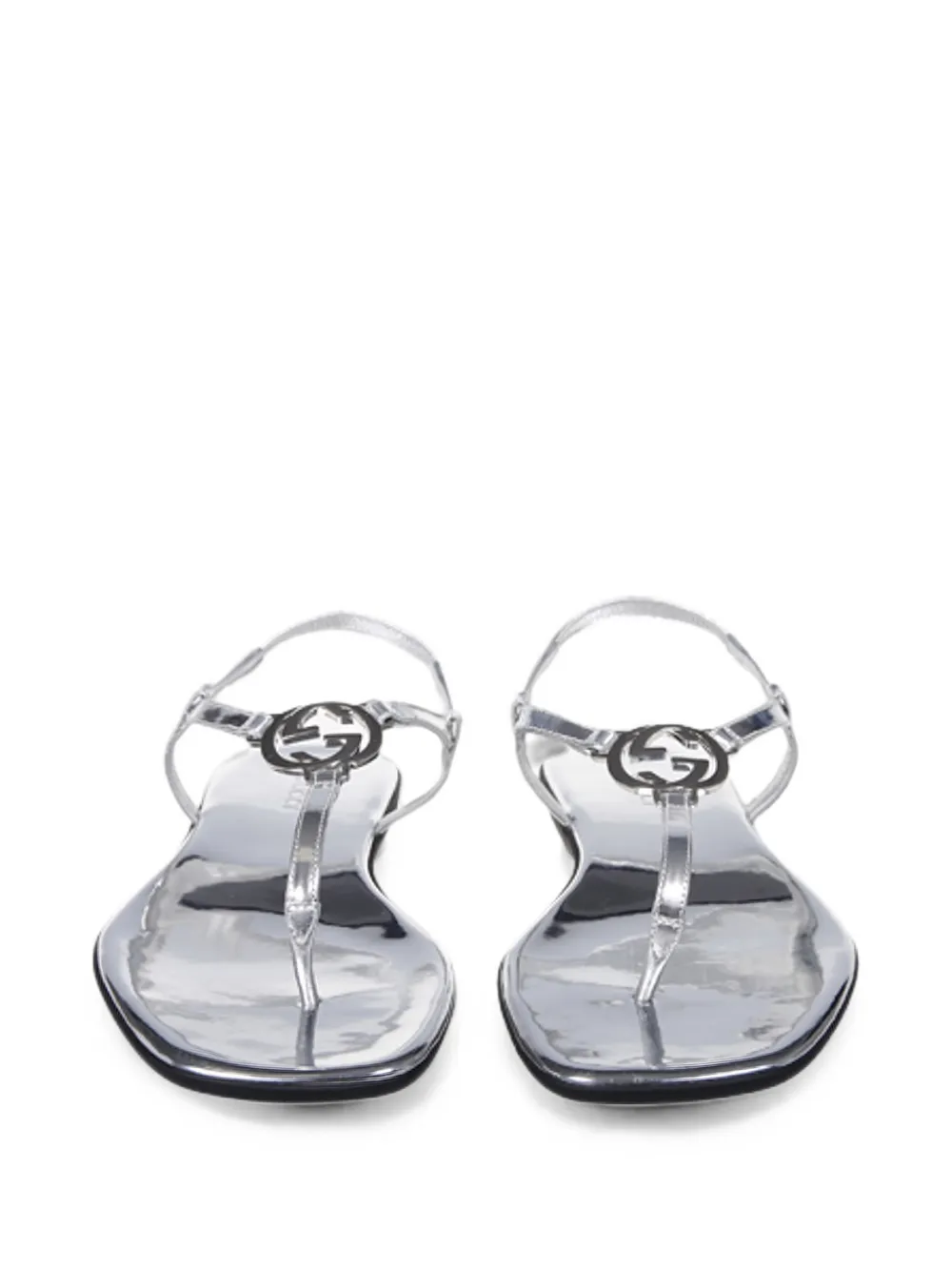 Gucci thong sandals with Interlocking G Zilver