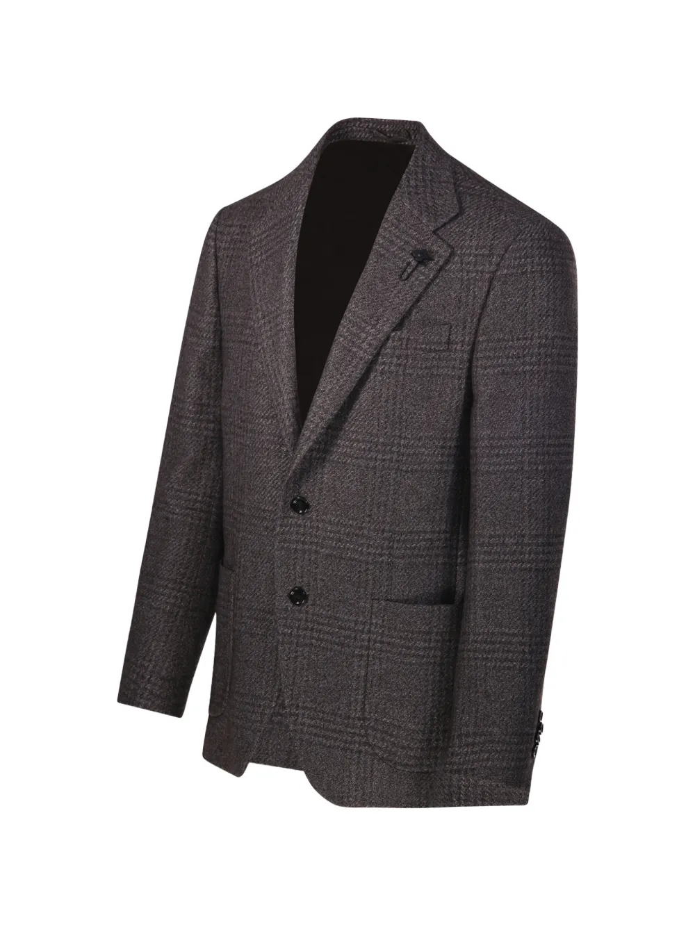 Lardini Geruite blazer met gekerfde revers Bruin