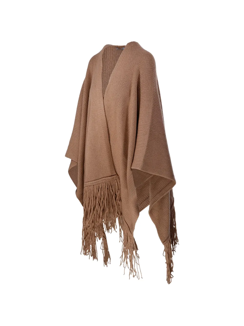 Max Mara Cape met franje Bruin