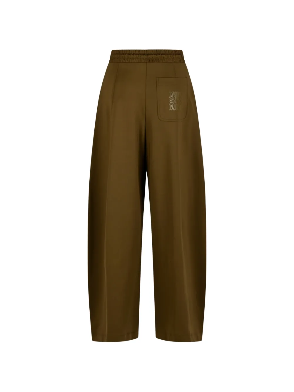 Max Mara Broek met geborduurd logo en trekkoord Bruin