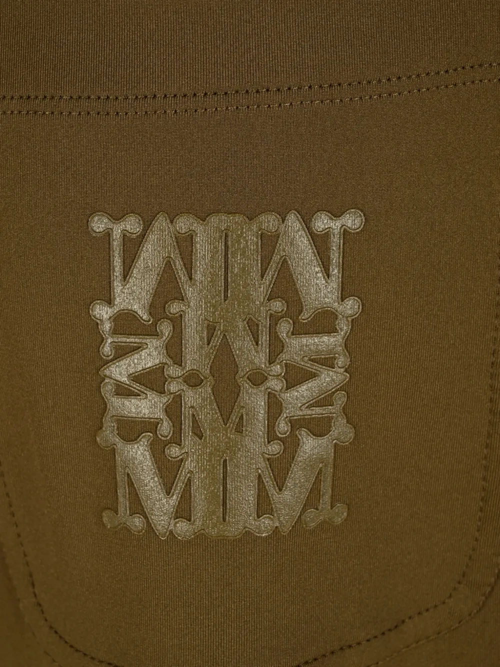 Max Mara Broek met geborduurd logo en trekkoord Bruin