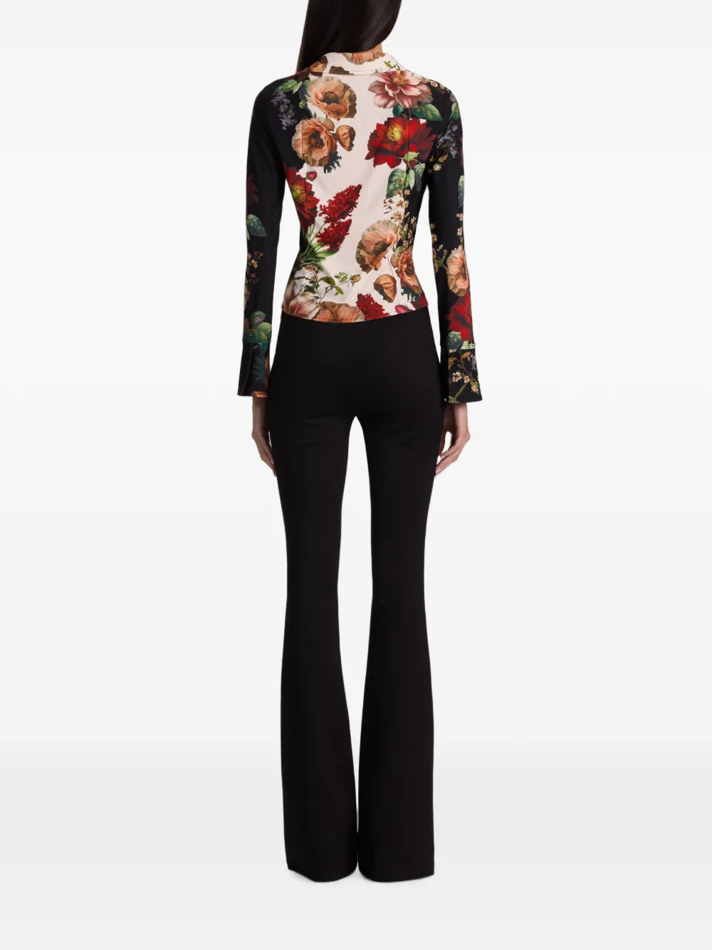 alice + olivia Freya blouse met bloemenprint Zwart