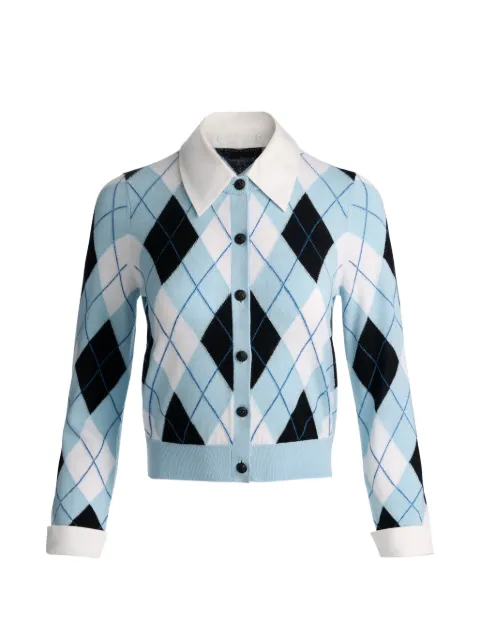 alice + olivia Dollie argyle wool cardigan
