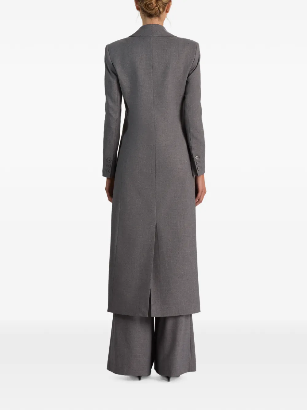 Alice And Olivia Irvin Button-front Blazer In Grey
