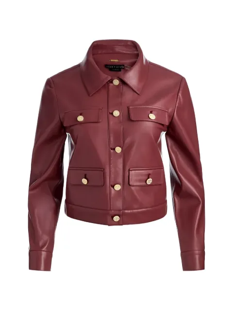 alice + olivia chaqueta estilo boxy con cuello